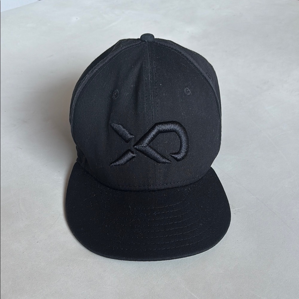 Black Baseball Cap with Embroidered Logo
